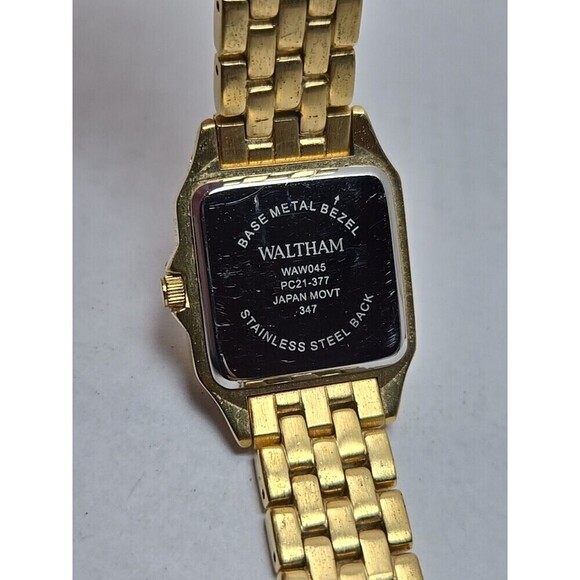 Waltham WAW045 Gold Tone Square Quartz Womens Watch New Battery Size Small main image 6